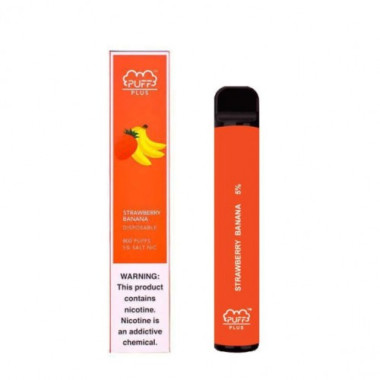 Электронная сигарета PUFF PLUS 800 Strawberry Banana (Клубника Банан) Электронная сигарета PUFF PLUS 800 Strawberry Banana (Клубника Банан)