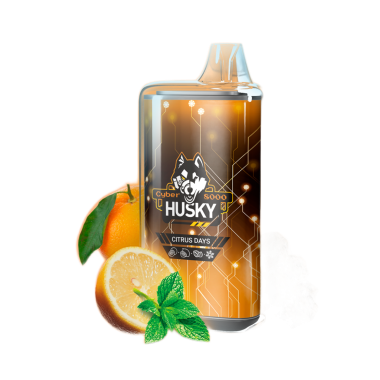 HUSKY CYBER NEW 8000 Апельсин лимон перечная мята лёд HUSKY CYBER NEW 8000 Апельсин лимон перечная мята лёд